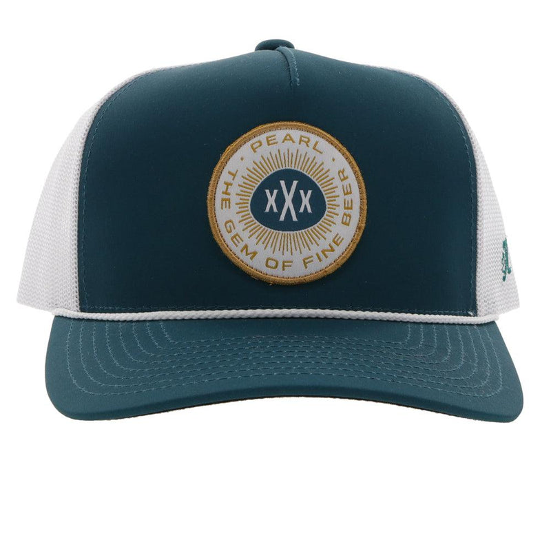 "Pearl" Teal/White Hat