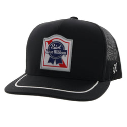 "Pabst Blue Ribbon" Black/White Hat