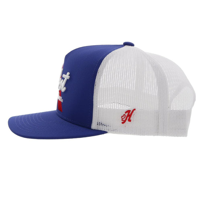 "Pabst Blue Ribbon" Hat, Blue/White