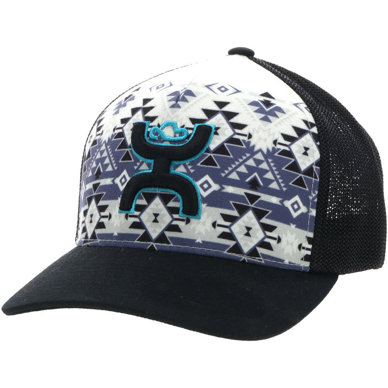 Youth "Coach" Cream/Black Hat w/ Aztec