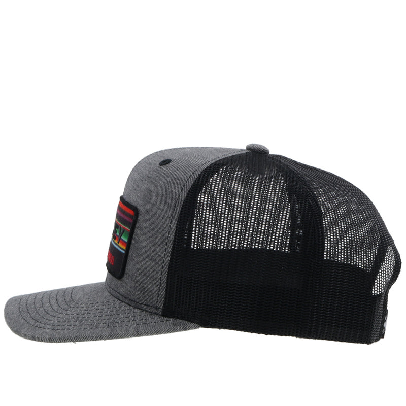 "Horizon" Grey/Black Hat w/Serape/Black Patch