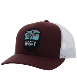 Maroon and white Cheyenne snapback hat