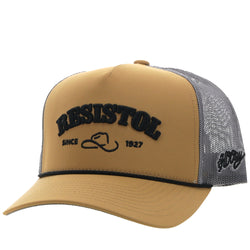 "Resistol" Tan/Grey w/ Black Stitching Hat