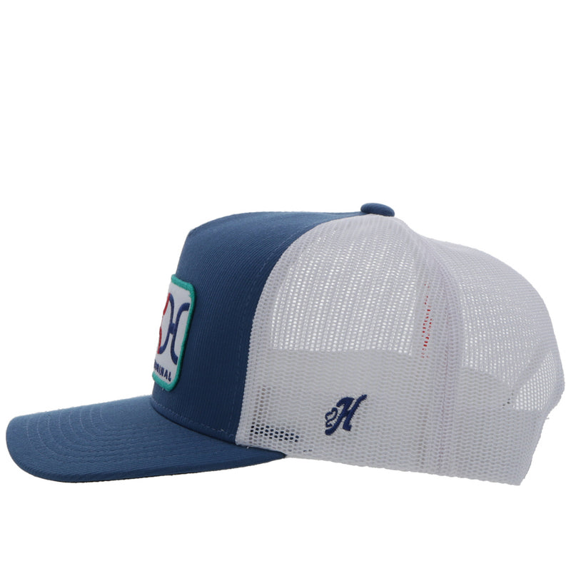 "Loop" Blue/White Hat