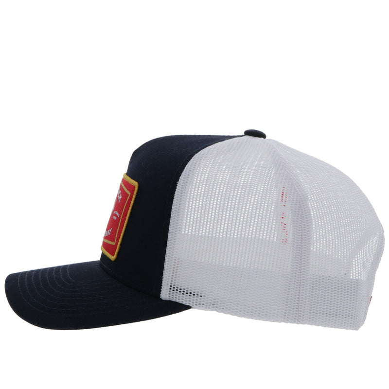 "Rank Stock" Black/White w/Red & Yellow Hat