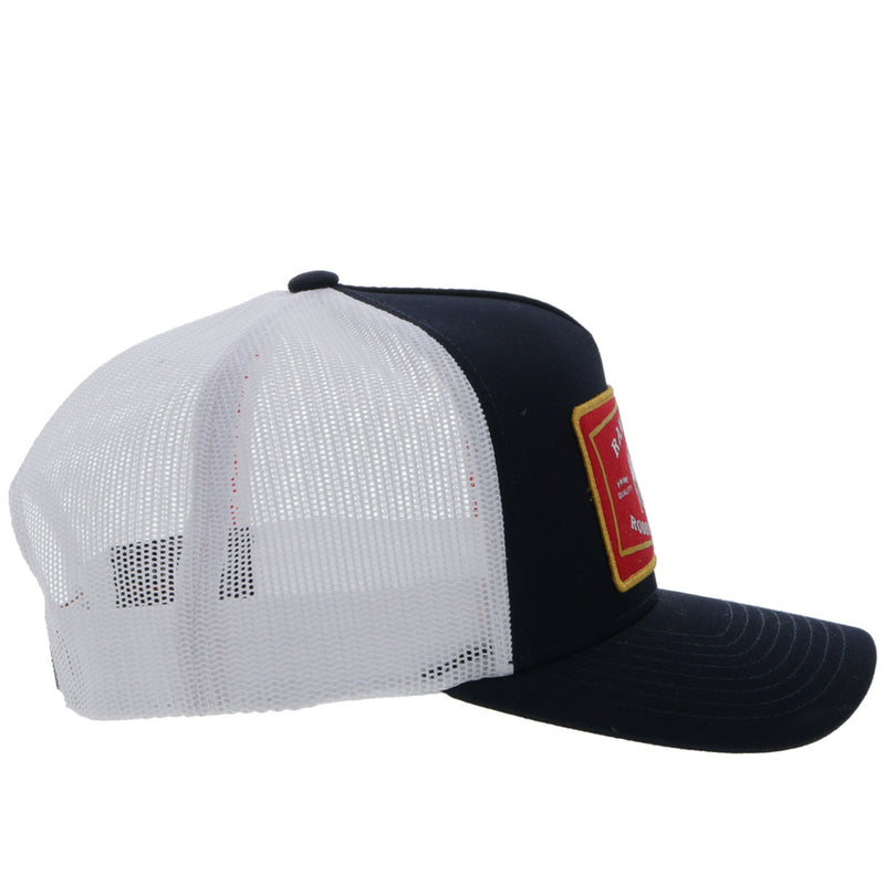 "Rank Stock" Black/White w/Red & Yellow Hat