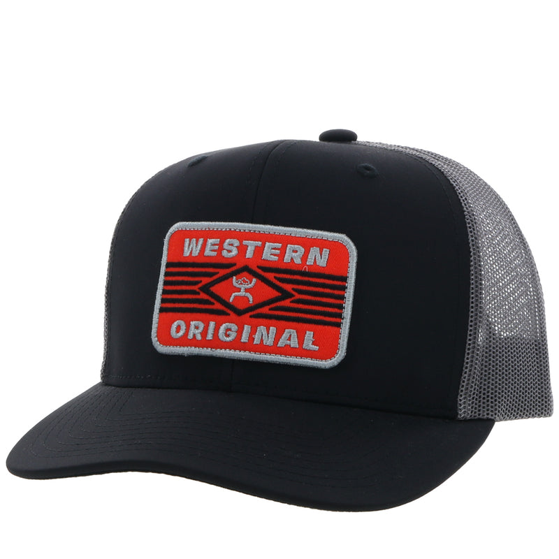 black and grey Circuit hat 