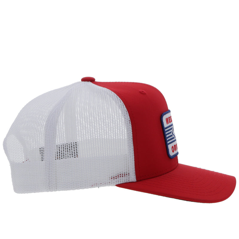 right side of the red and white Circuit hat