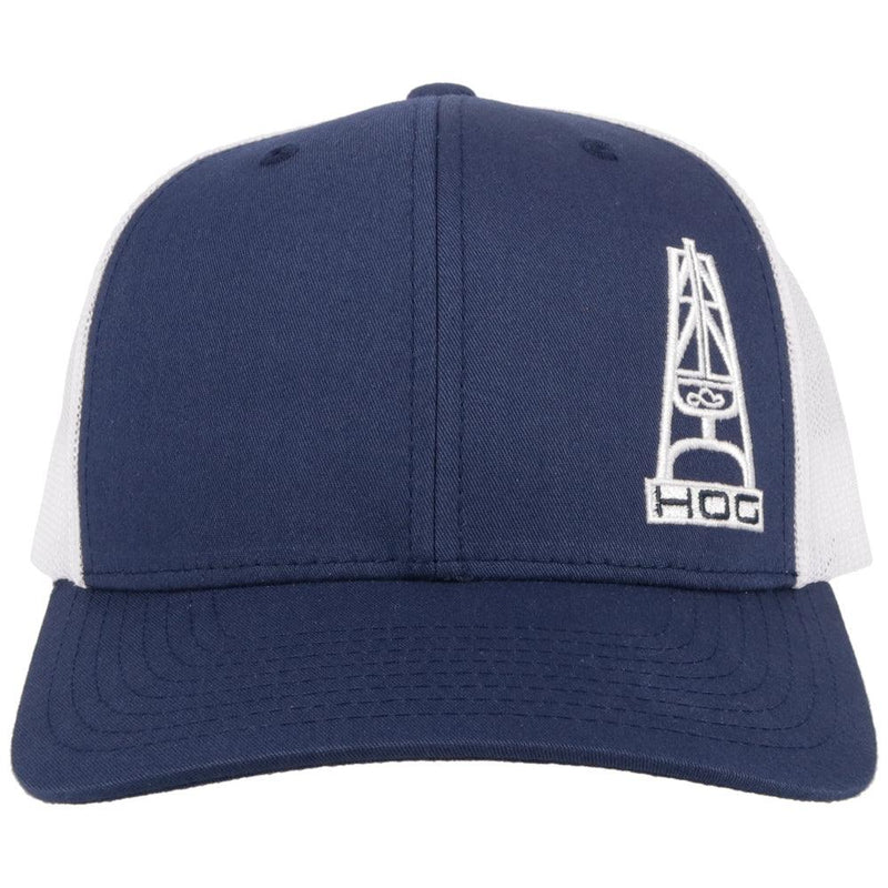 "HOG" Navy/White Hat