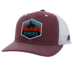 "Punchy" Maroon/White Hat