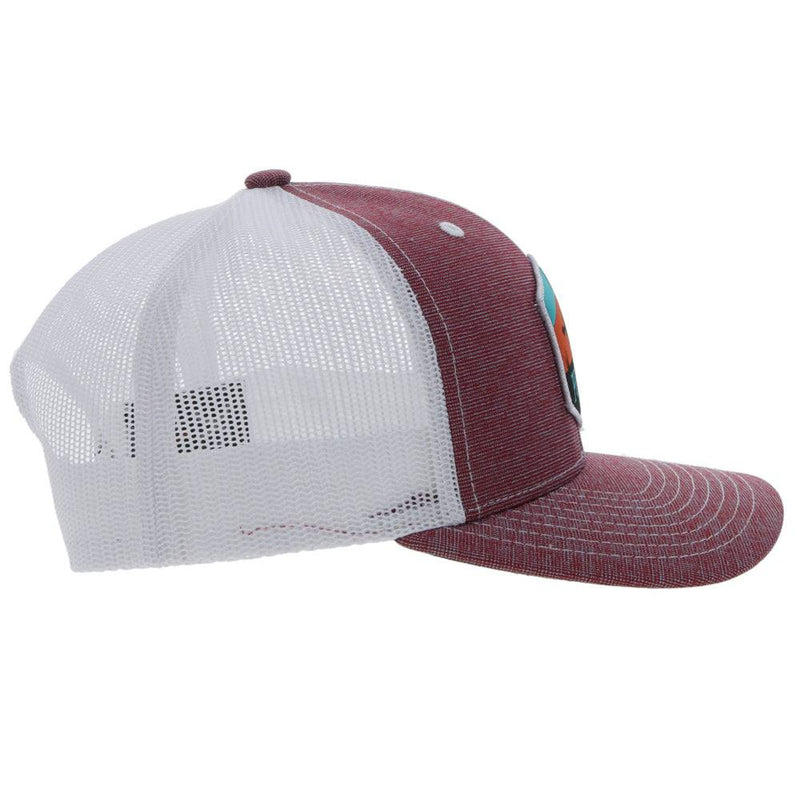 "Punchy" Maroon/White Hat