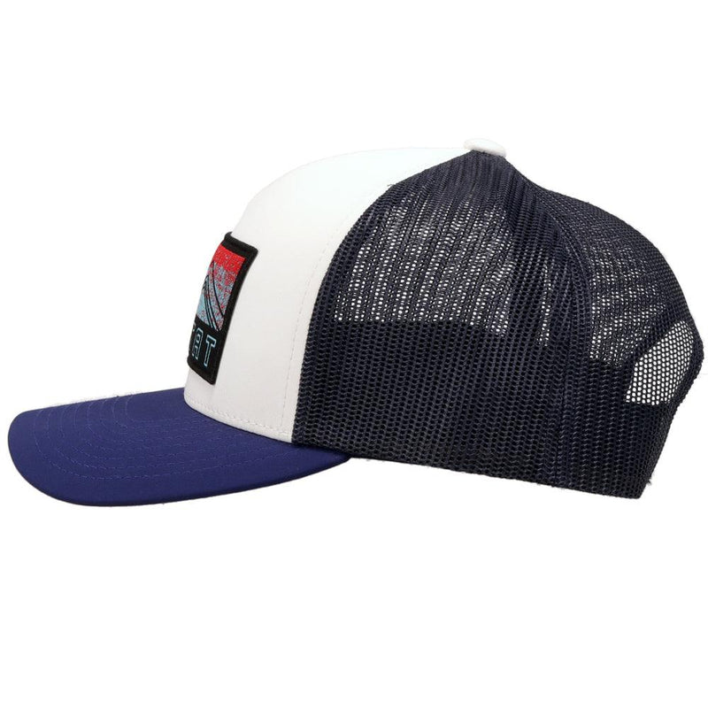 "Habitat" White / Navy Hat