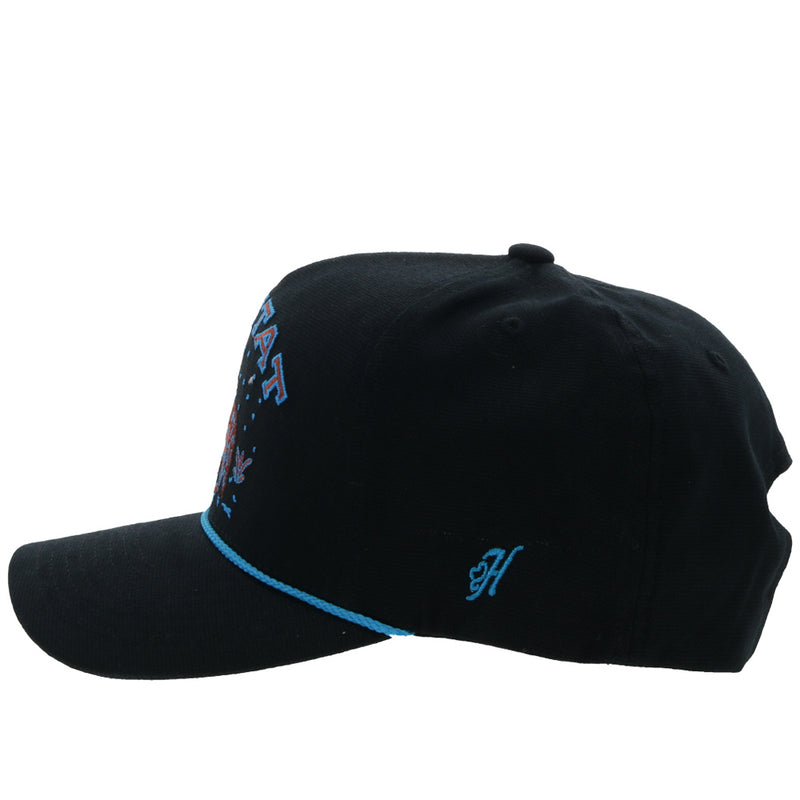 "Habitat" Black w/orange & blue stitching Hat