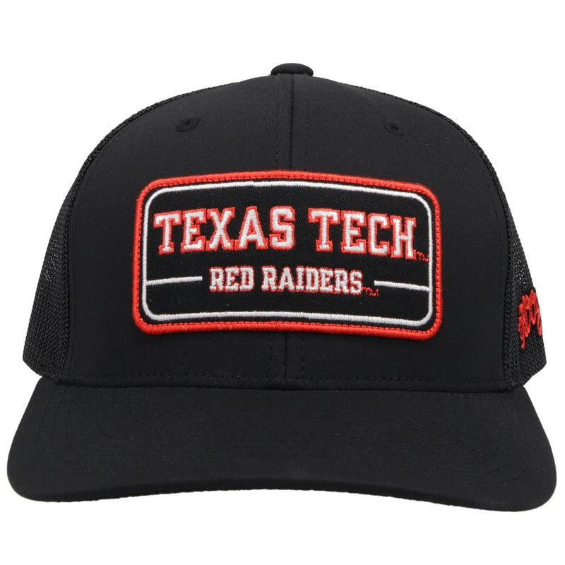 Black Texas Tech Hat w/ Vintage Red Raiders Logo