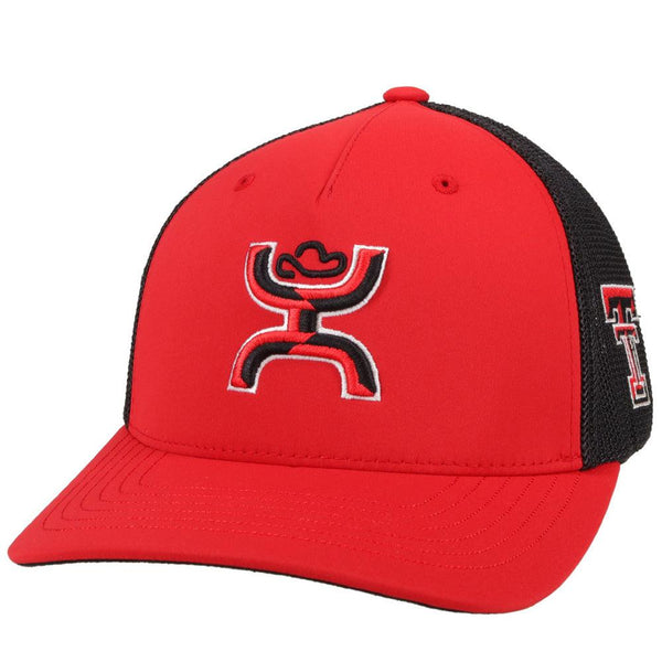 Red Texas Tech Flexfit Cap w/ Hooey Logo