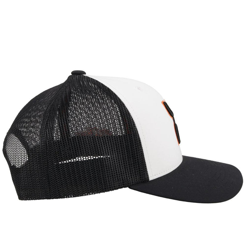 "Oklahoma State" Hat, White/Black