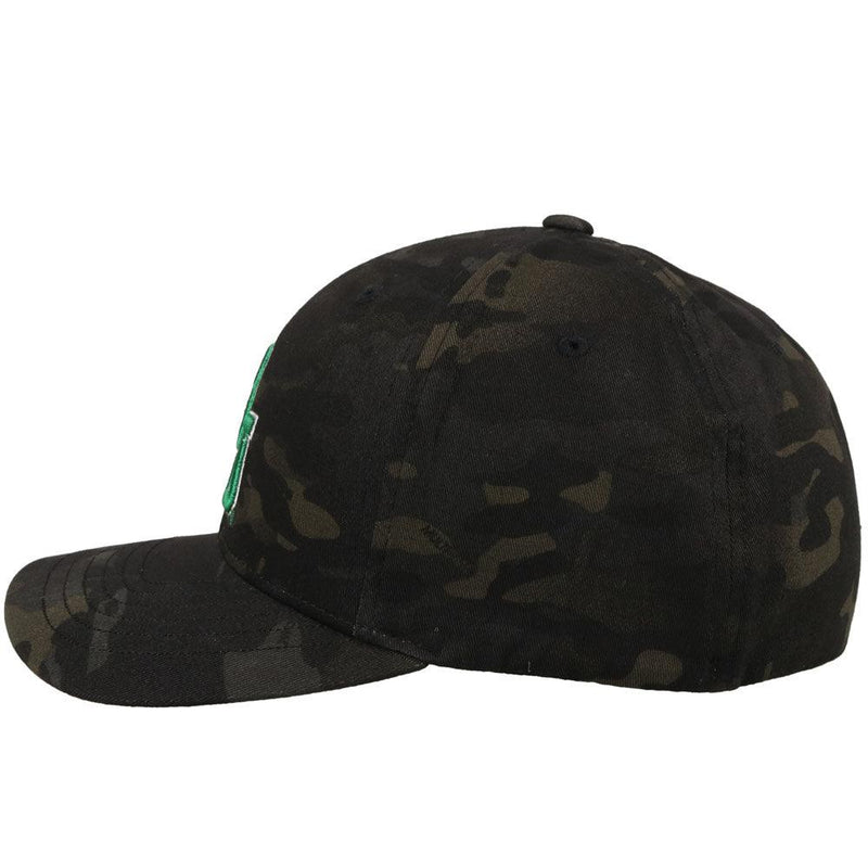 left side of the Camo Baylor University hat