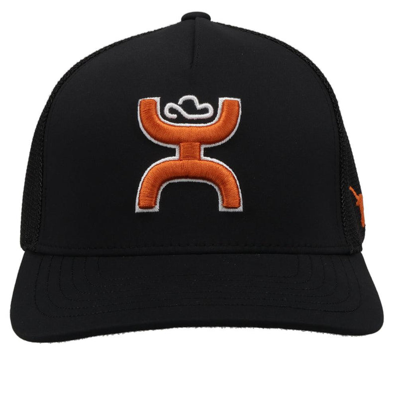 University of Texas Hat Black w/ Hooey Logo (Orange/White)