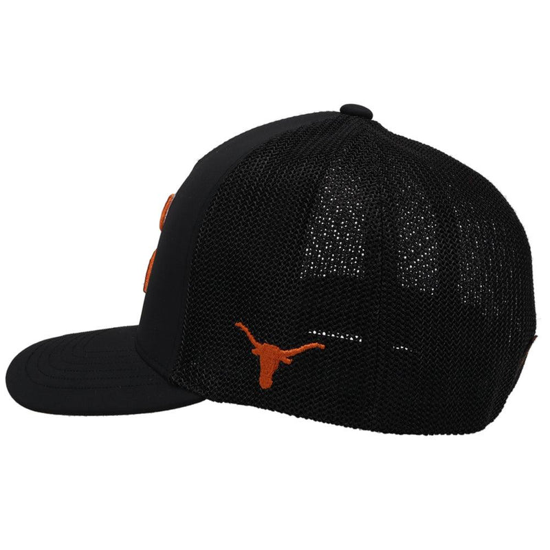 University of Texas Hat Black w/ Hooey Logo (Orange/White)