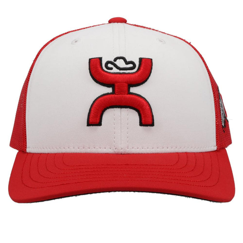 University of Utah Hat White/Red w/Hooey Logo (Red/Black)