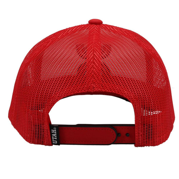 University of Utah Hat White/Red w/Hooey Logo (Red/Black)