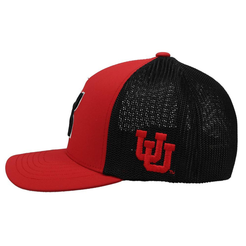 University of Utah Hat Red/Black w/Hooey Logo (Black/White)