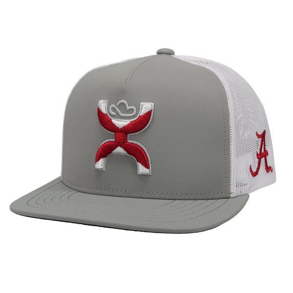 University of Alabama Hat Grey/White w/Hooey Logo (Crimson/White)