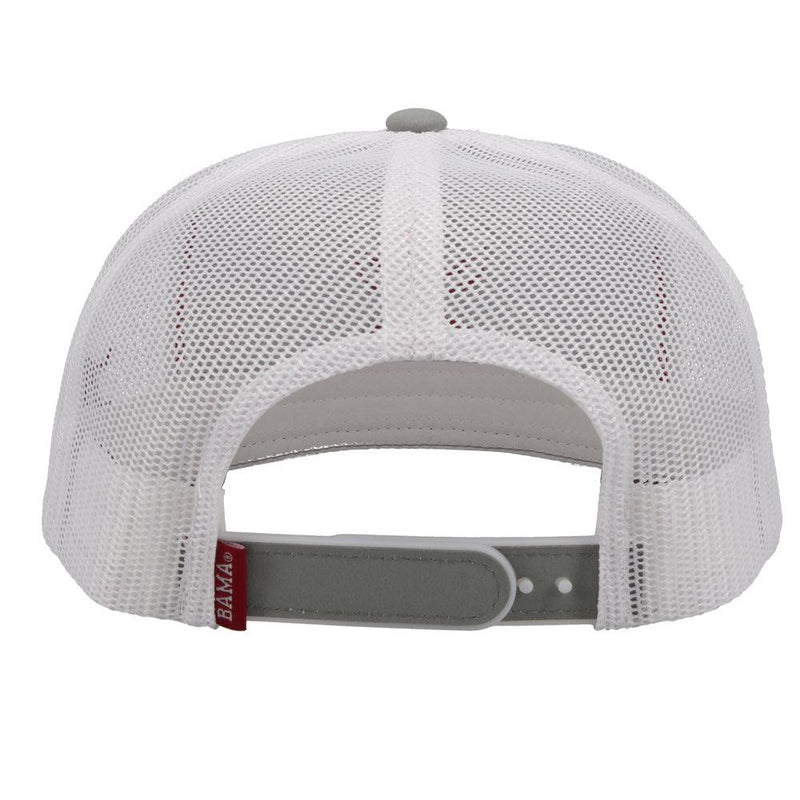 University of Alabama Hat Grey/White w/Hooey Logo (Crimson/White)