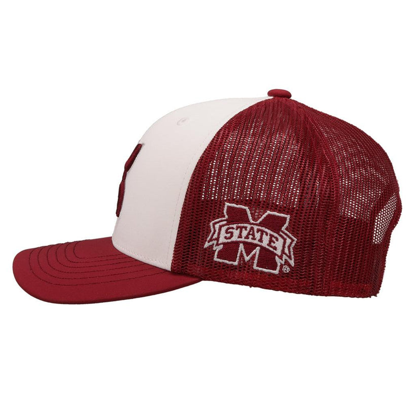 Mississippi State White/Maroon w/Hooey Logo (Maroon/Grey) Hat