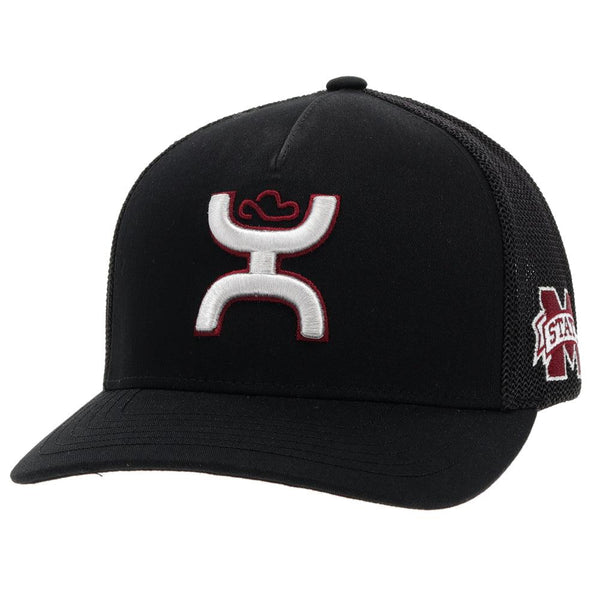 Mississippi State Black Flexfit Hat w/Hooey logo (Grey/Maroon)