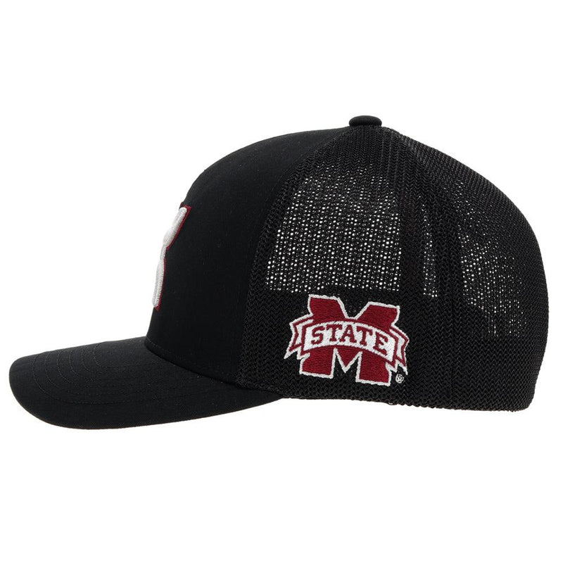 Mississippi State Black Flexfit Hat w/Hooey logo (Grey/Maroon)