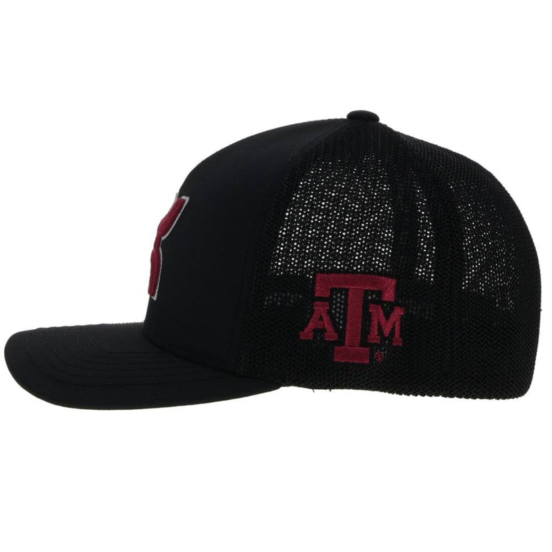 Texas A&M Black w/Maroon & Grey Hooey Logo Hat