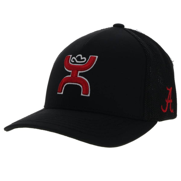 "University Of Alabama" Flexfit Hat Black w/Crimson & White Hooey Logo