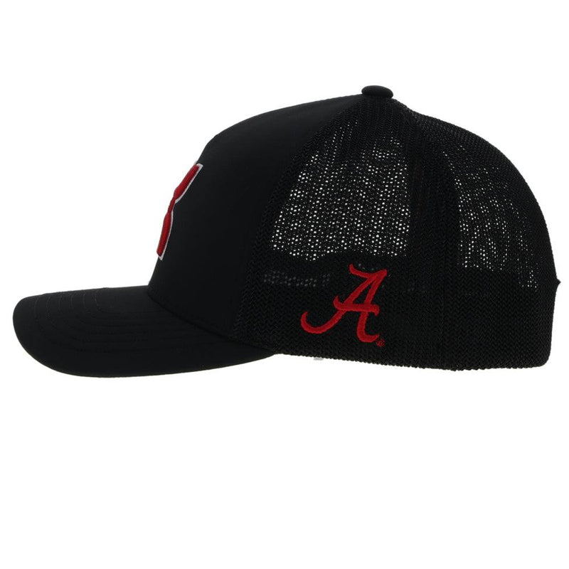 "University Of Alabama" Flexfit Hat Black w/Crimson & White Hooey Logo