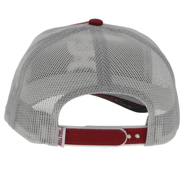 "University Of Alabama" Hat Crimson/Grey w/White Hooey Logo