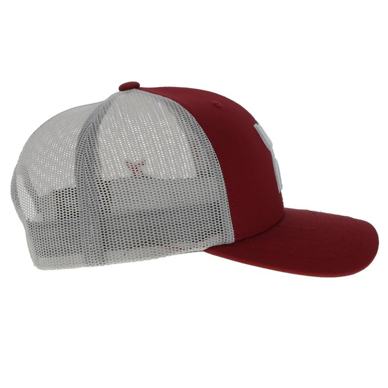 "University Of Alabama" Hat Crimson/Grey w/White Hooey Logo