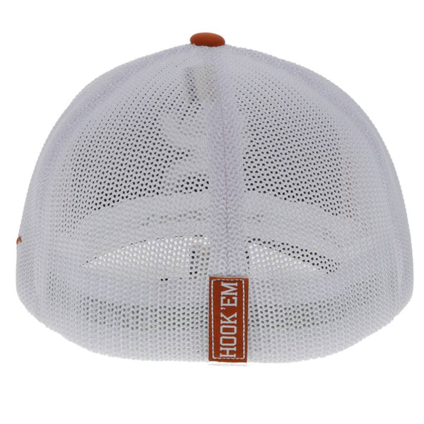 "University Of Texas" Flexfit Hat Orange/White w/White & Grey Hooey Logo Hat