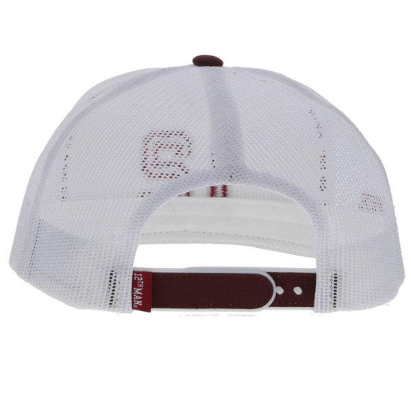 Texas A&M White w/Maroon "12" Logo Hat