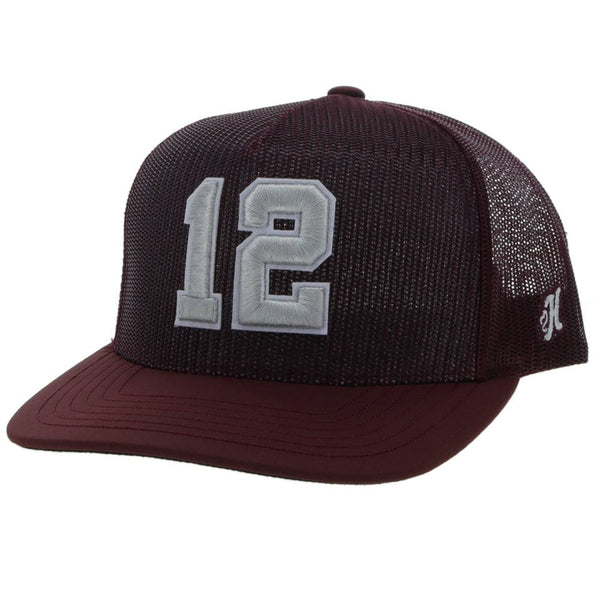 Texas A&M Hat Maroon w/ Grey & White "12" Logo