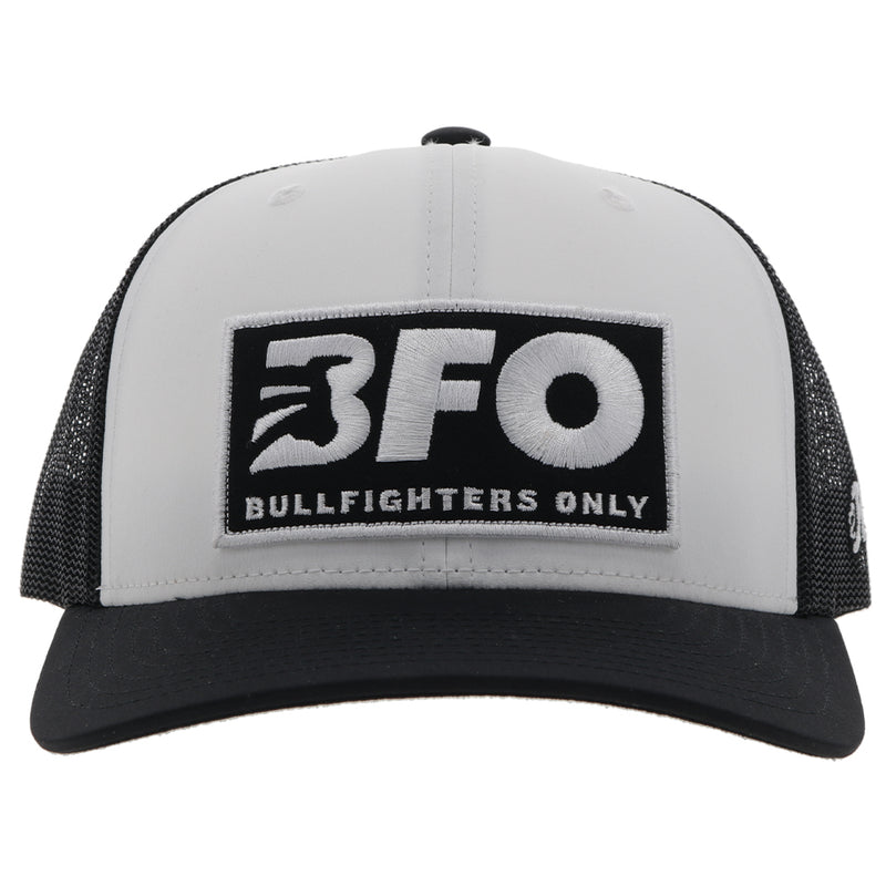 "BFO" White /Black Hat w/Black/White Patch