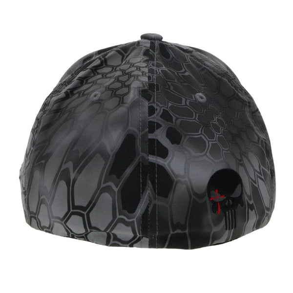 back of the Grey camo flexfit Chris Klye hat