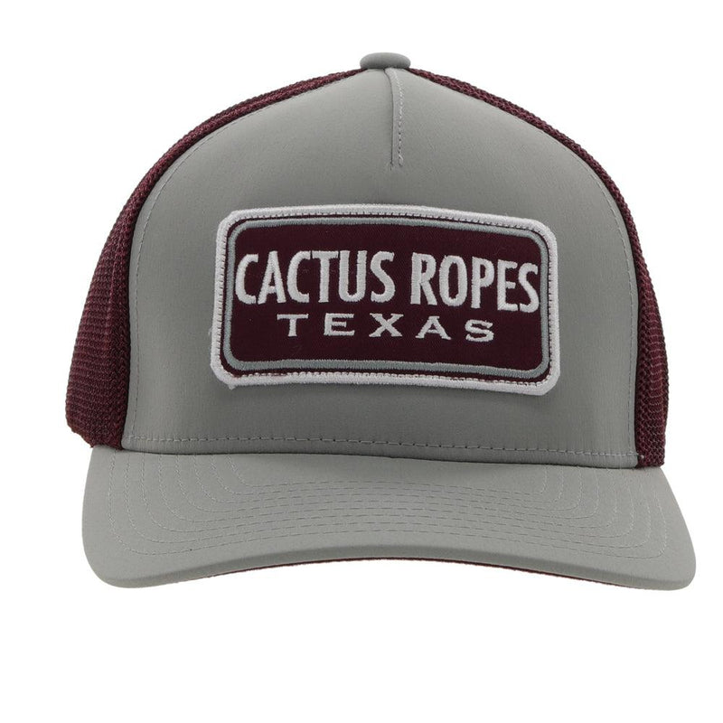 "CR084" Grey/Maroon Hat