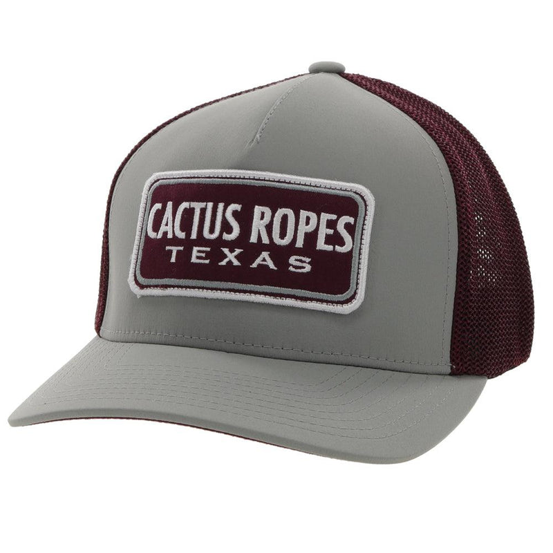 "CR084" Grey/Maroon Hat