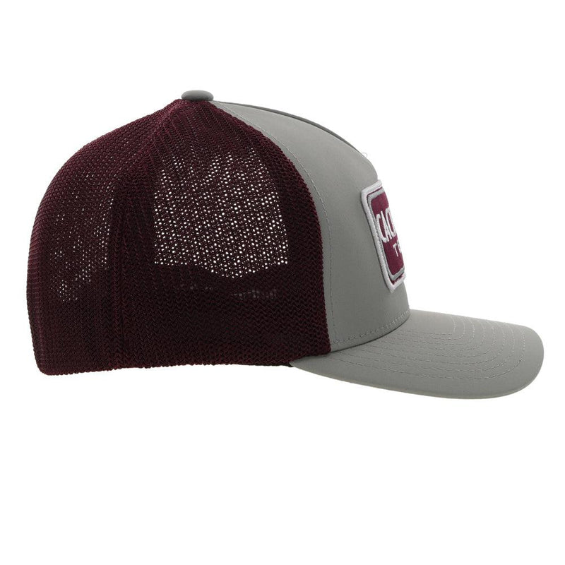 "CR084" Grey/Maroon Hat