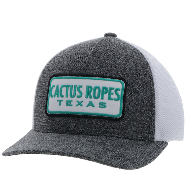 "CR091" Cactus Ropes Grey/White Flexfit Hat