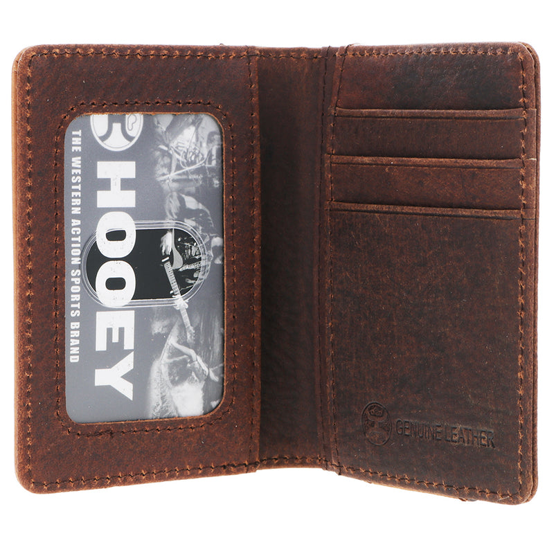 "Cash" Bifold Money Clip Tan w/Turquoise Inlay