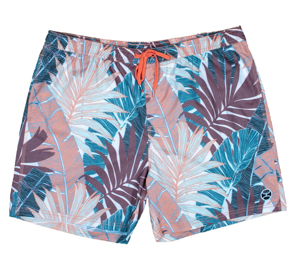 "Bigwake" Maroon/Coral Board Shorts