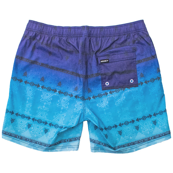 Youth "Bigwake" Blue/Teal Ombre Pattern Board Shorts