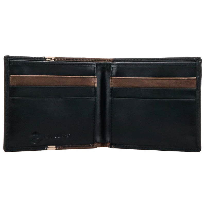 "Tonkawa" Bifold Hooey Wallet Brown/Black w/Ivory Aztec