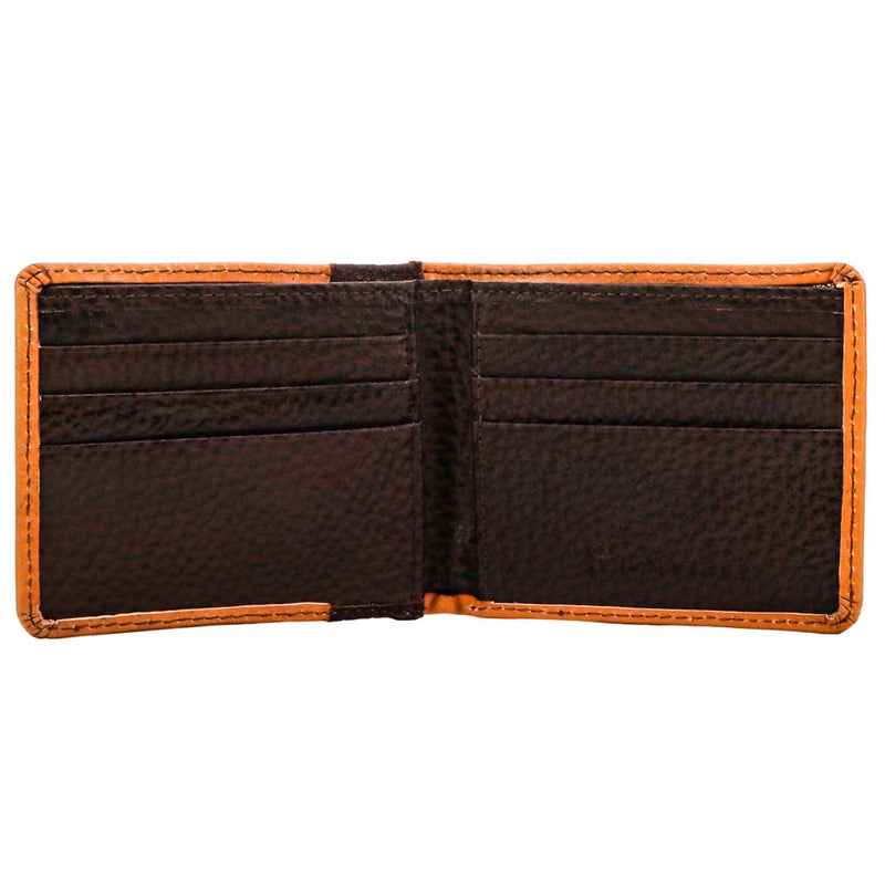 "Top Notch" Bifold Hooey Wallet Tan/ Brown w/Ivory Leather